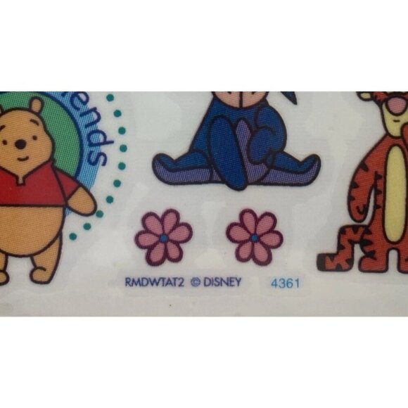 Winnie The Pooh Body Stickers Sandy Lion Disney Vintage Unopened Lot of 2 Packs - Picture 10 of 14